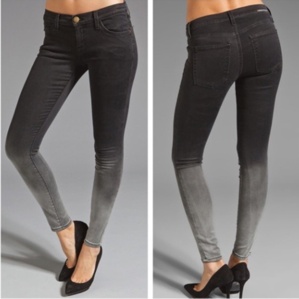 Anthropologie Current/Elliott The Ankle Skinny Ombre Jeans Gray size 27